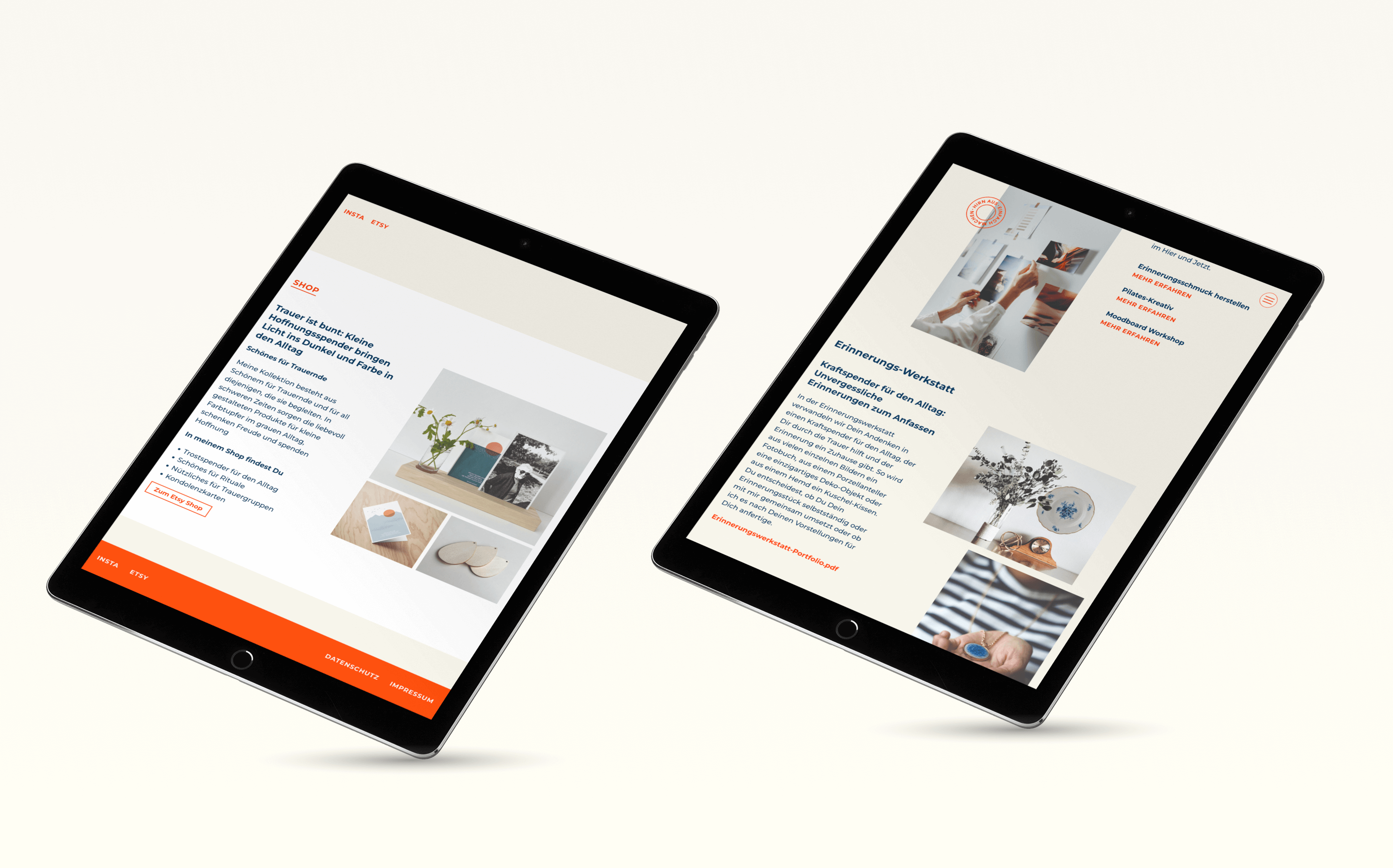 Website auf 2 iPads Mockup